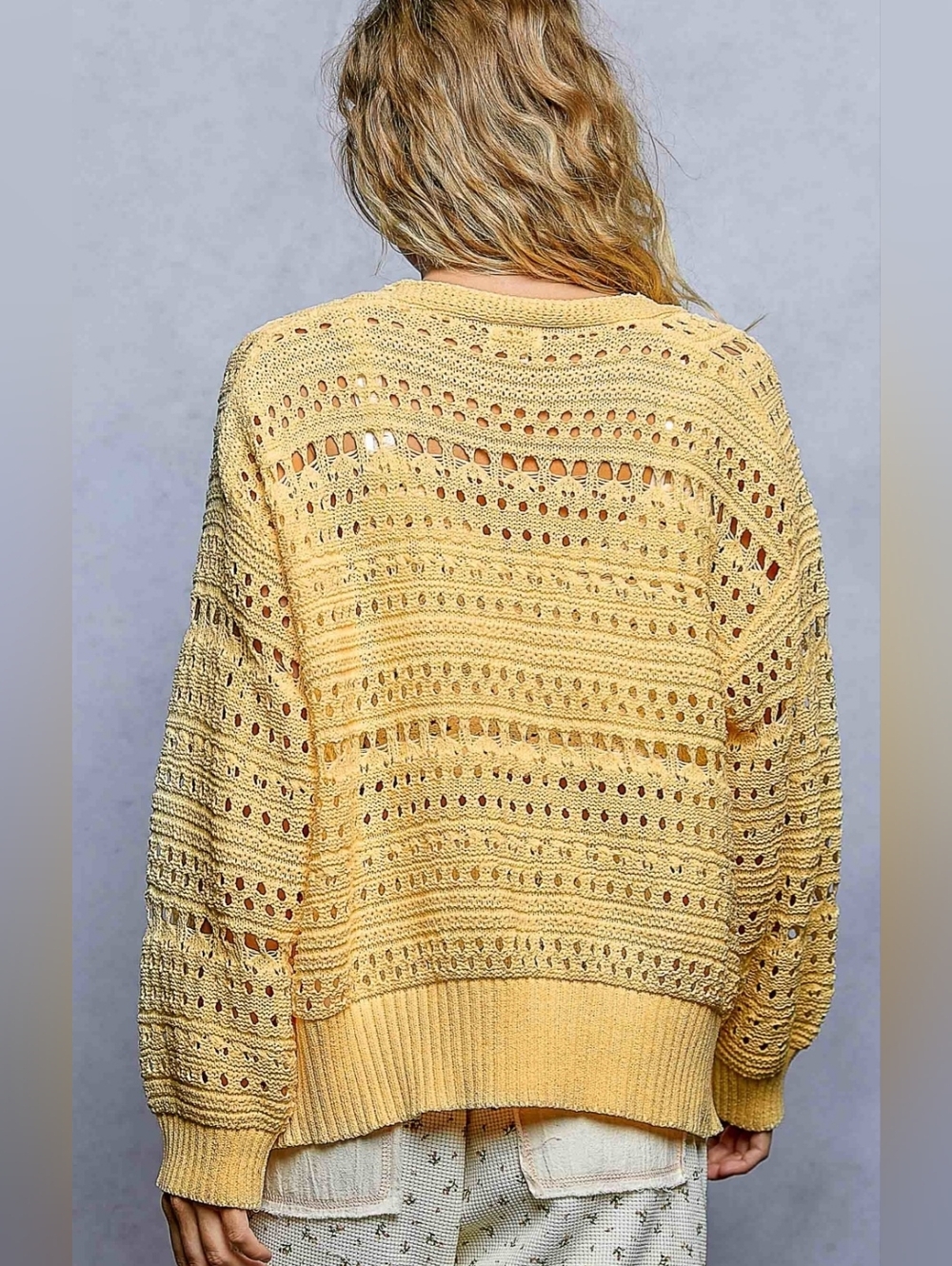 #1520 POL Golden Sun Crochet Cardigan - Picture 5 of 8